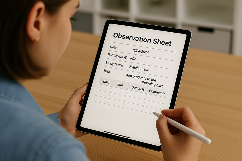 Observation sheet